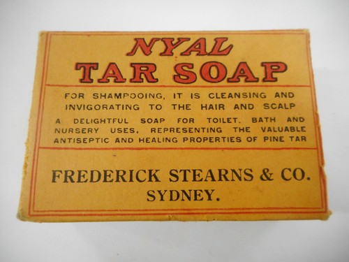 VINTAGE NYAL TAR SOAP PACKET WITH CONTENTS & PAMPHLET .. SYDNEY AUSTRALIA