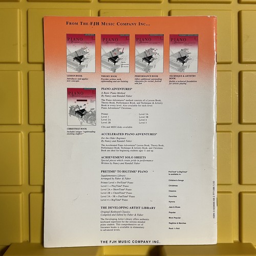 Piano Adventures Perf Book Level 2B FJH Music Company Basic Piano Method 1994 - Picture 9 of 9