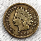 1908-S Indian Head Penny 1c Small One Cent San Francisco US Coin - KEY DATE!