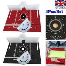 Woodworking Router Lift Set Aluminum Router Table Insert Plate w/Miter Gauge UK
