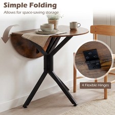 80 cm Space-saving Folding Diner Table For 2-4 People Drop Leaf Kitchen Table