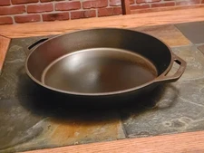 Lodge 15" Dual Handle SMOOTH Cast Iron Seasoned Pan