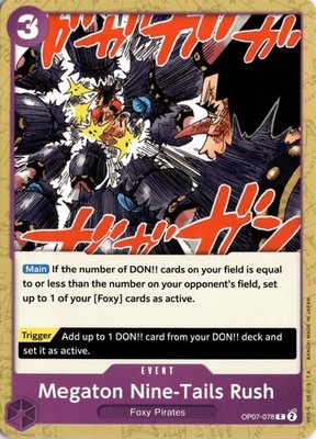 Megaton Nine-Tails Rush C 500 Years in the Future OP07-078 One Piece TCG