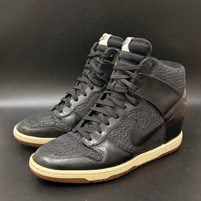NIKE 644877-003 Dunk Sky Hi Essential Black Gum Hidden Wedge