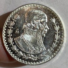WORLD SILVER COIN: * 1966 Mo Mexico 1 Peso BU *