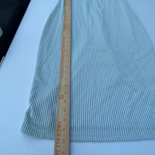 Abito midi bodycon busto annodato a costine Y2K 00s lattaia Cottagecore taglia L (11-13) - Foto 5 di 12