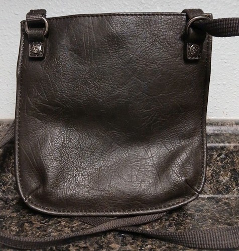 Sherpani-Piper-Brown Vegan Leather Small Crossbody Shoulder Bag Purse-7x7 - Picture 7 of 10