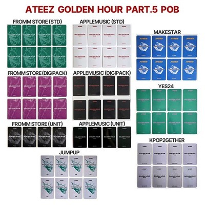 ATEEZ 14th Mini Album Golden Hour Part.5 AppleMusic Makestar Yes24