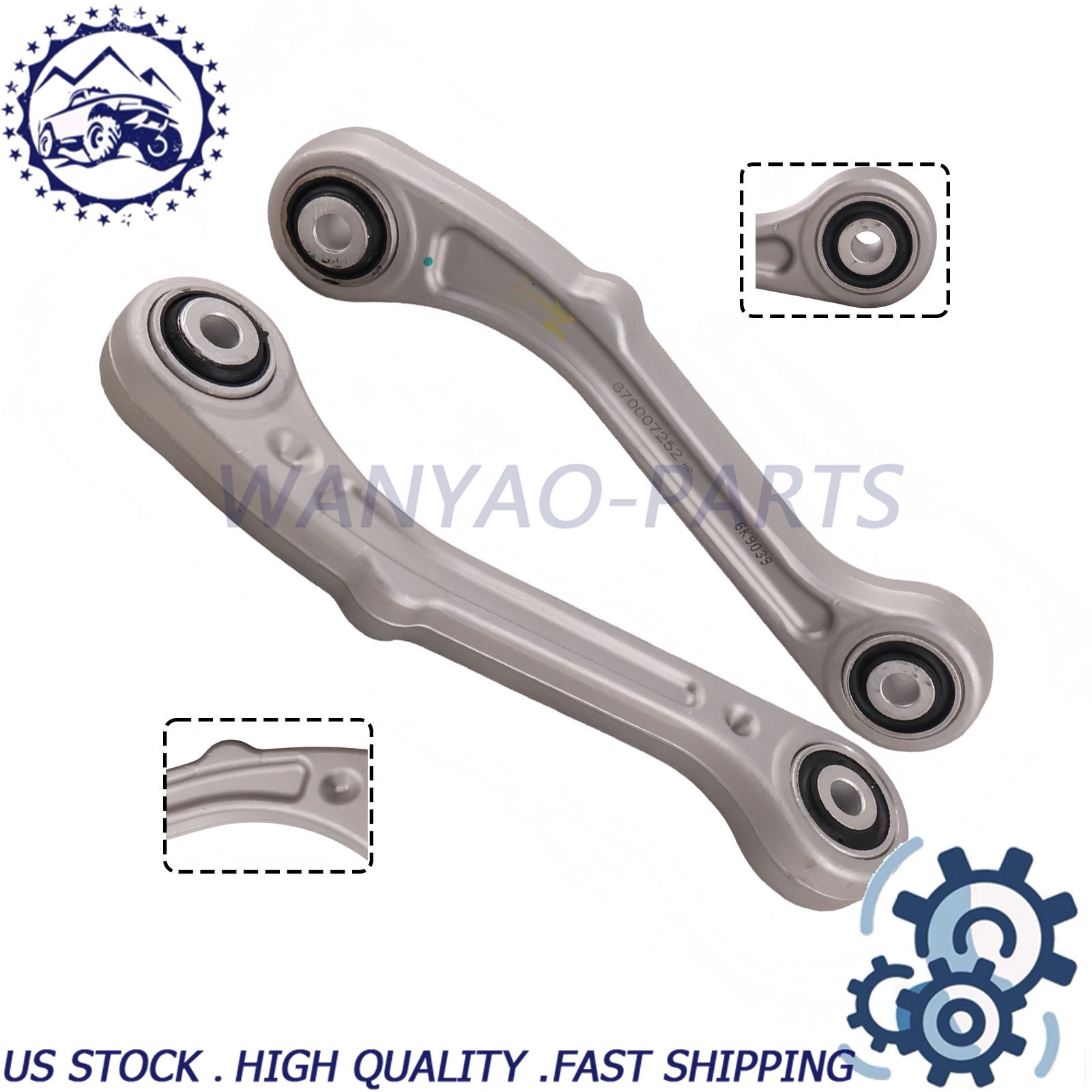 2X New Rear Upper/Lower Control Arms for Maserati Ghibli Quattroporte 2014+