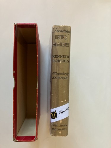 Trending Into Maine. SIGNED!! Kenneth Roberts, 1938. 1st Prt, w/DJ & Slip Case - Picture 4 of 12