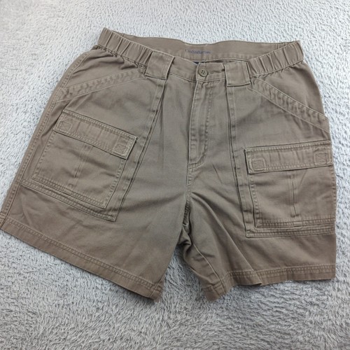 Croft & Barrow Shorts Mens 36 FIT 32 Brown Cargo Pockets Cotton Outdoor Casual