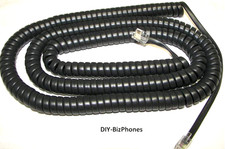 2-Pack Black Charcoal 25Ft NEC UX5000 Phone Long Handset Cord IP3NA 12TXH Coil