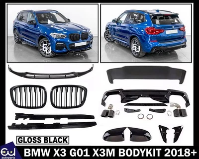 EU AUTO PARTS LTD BODYKIT BODY KIT FOR BMW X3 G01 X3M FRONT SPLITTER DIFFUSER SKIRT 2018+