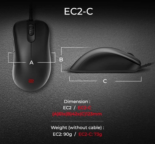 Benq EC2-C Zowie Ergonomic Gaming Mouse | Professional Esports Performance - Picture 4 of 6
