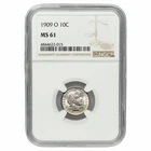 1909O Barber Dime 10C NGC MS 61