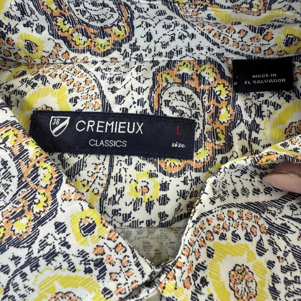 Camisa de vestir Cremieux para hombre grande azul blanco cachemira abotonada manga larga lote 2 Foto 4 de 4