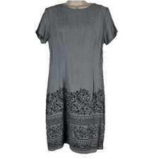 Vintage Petite Focus Dress Women's Size 10 Above Knee Black White Houndstooth