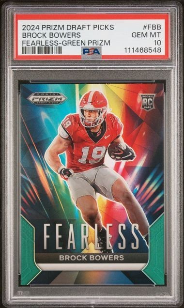 Brock Bowers Panini Prizm Draft Picks Fearless #FBB Green
