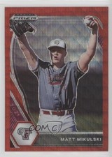 2021 Panini Prizm Draft Picks Red Wave Prizm Matt Mikulski #PDP50 4z8