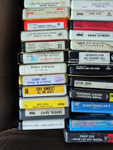 Lot Of 58 8 Track Tapes, Untested Conway Twitty, Charlie Pride, Johnny Cash  - Bild 2 von 17
