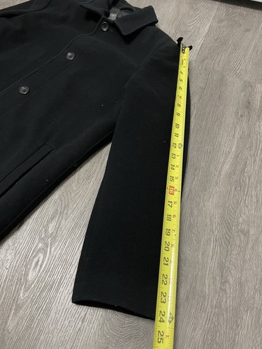 Vintage J.CREW Jacket Men’s Small Black Coat Workwear Wool Cashmere Quiet Luxury - Picture 10 of 10