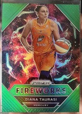 DIANA TAURASI '21 WNBA PANINI PRIZM GREEN PRIZM PARALLEL FIREWORKS INSERT CARD