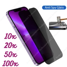 For iPhone 16 15 14 13 12 11 Pro Max Privacy Tempered Glass Screen Protector Lot