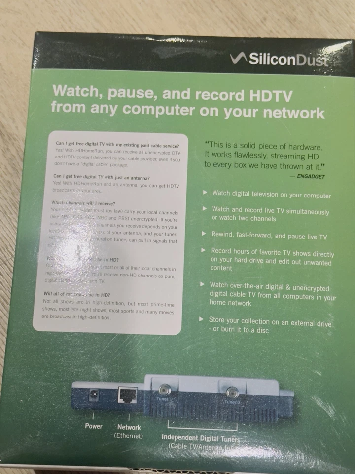 SiliconDust IPC-HDHomeRun HDTV Network Tuner NEWEGG 15-327-005 PC Entertainment - Image 4 of 4