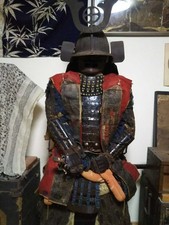 Antique Edo Period Samurai Armor Yoroi Kabuto Menpo Full Set Original Japan