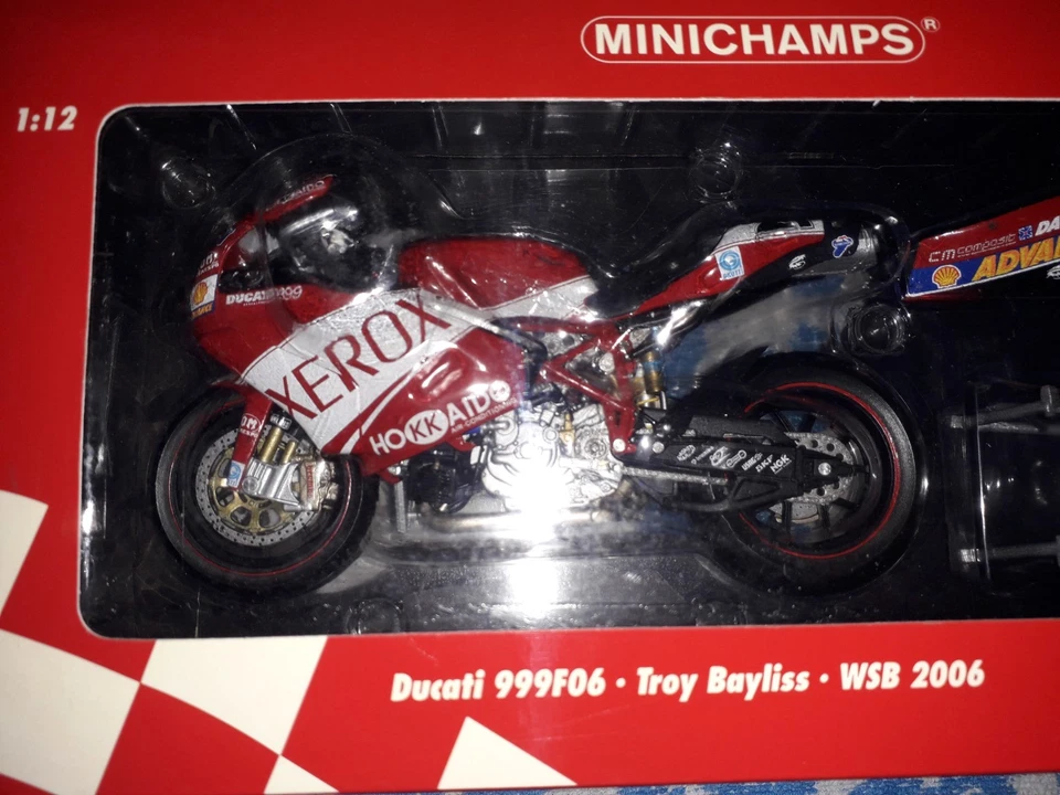 DUCATI 999F06 XEROX 2006 TROY BAYLISS WORLD CHAMPION SUPERBIKE 1/12 MINICHAMPS - Photo 2/4