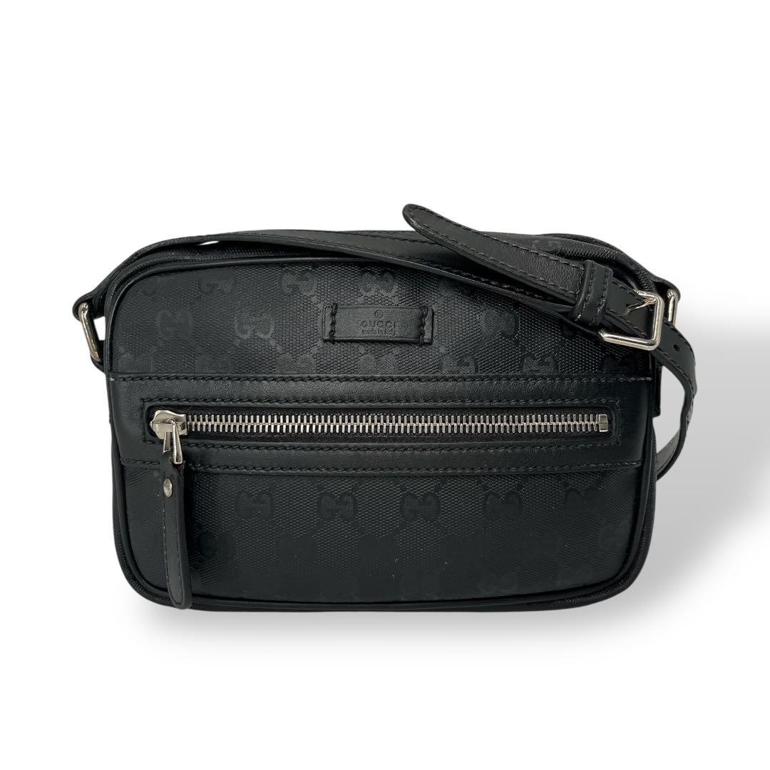GUCCI Implement Shoulder Bag Camera Bag Black PVC… - image 20