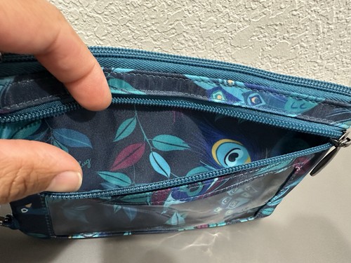 Lug Peekaboo Convertible Wristlet Pouch Bag in Peacock Multi RFID - Picture 11 of 21