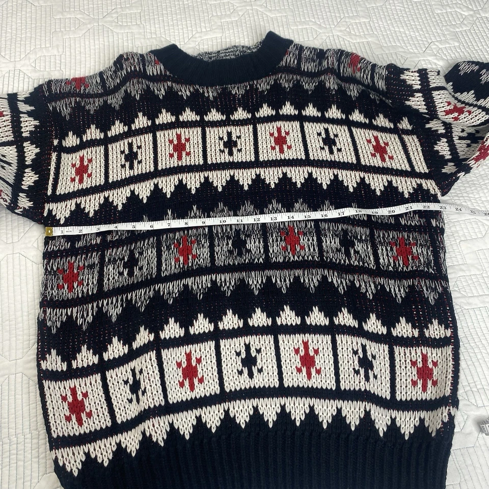 Suéter De Colección Le Tigre Navidad Hombres XL Acrílico Grueso Gran Tamaño Copo de Nieve Foto 3 de 4