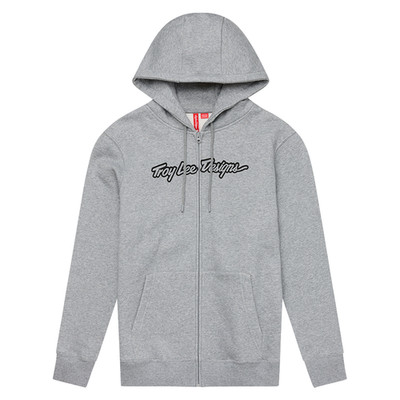 TROY LEE DESIGNS TLD SIGNATURE ZIP UP HOODIE GREY HEATHER ADULT MX HOODY NEU MTB