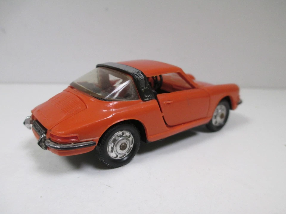 RARE PORSCHE 911 L TARGA Orange par NOREV plastique Vintage N° 141 au 1/43 - Photo 2/4