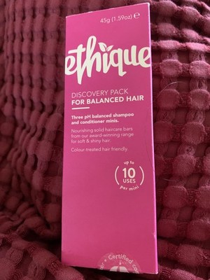 Ethique Discovery Pack Balanced Hair 3 Mini Bars: Shampoo, Conditioner, 2-in-1
