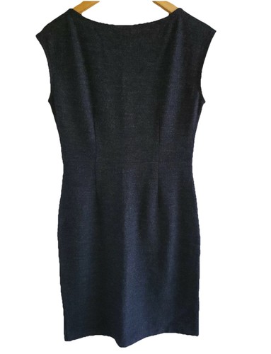 EILEEN  FISHER Charcoal Gray 100% Wool  Sleeveless  Dress Medium - Picture 2 of 8