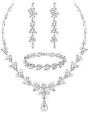 Wedding Jewelry Sets for Bride Bridesmaid Bridal Jewelry Set for Wedding Crys...