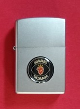 Zippo Lighter Saab Scania Emblem Rare