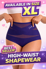 Women High Waist Tummy Control Seamless Shaping Briefs Breathable Mesh Butt Lift