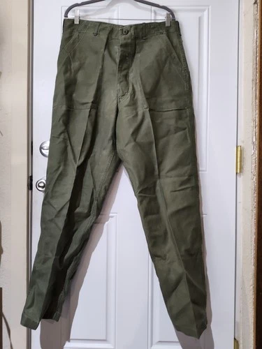 Vtg OG 107 Trousers Mens  Military Utility Pants Vietnam War 35x32 Fatigue