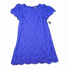 Jessica Howard JH Sheath Dress Size 16 Blue Lace Floral Elegant NWT