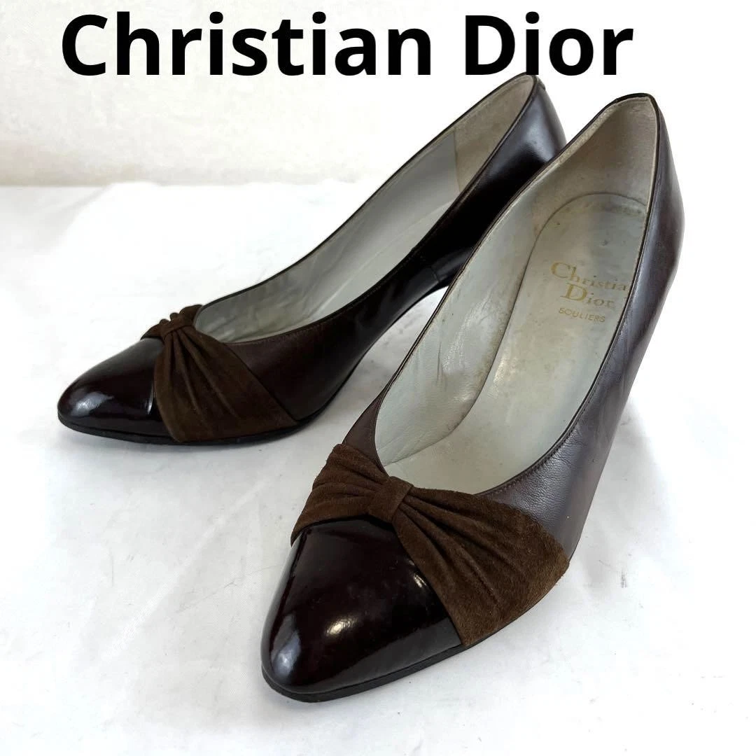 Escarpins Christian Dior marron foncé US6 authentique du Japon RA