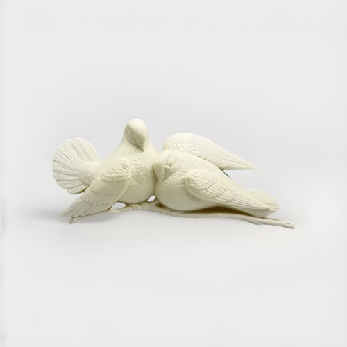 Burwood Products Company White Doves Wall Hanging Number 2024 Circa 1976 11 In