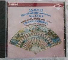 J.S. Bach : Brandenburg Con 3/4/5 Classical Composers 1989 CD(0363)