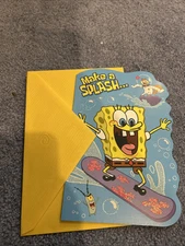 2002 Viacom Spongebob Squarepants Avast Ye Matey birthday card