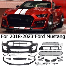 Fits 2018-2023 Ford Mustang Models New Front Bumper Cover W/ Grille & Lip Kit