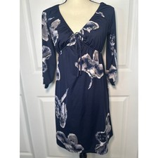 INC International Concepts Petite Floral Print Tie Front Dress Small Petite