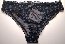 Sexy Black Frilly Very Sheer / See Thru Knickers Panties CD TV Sissy 32" - 42"