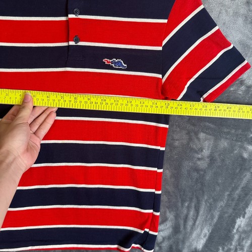 Vintage 70s Light Ultra Thin Polo Syle Work Sears Size Small Short Sleeve Stripe - Picture 5 of 7
